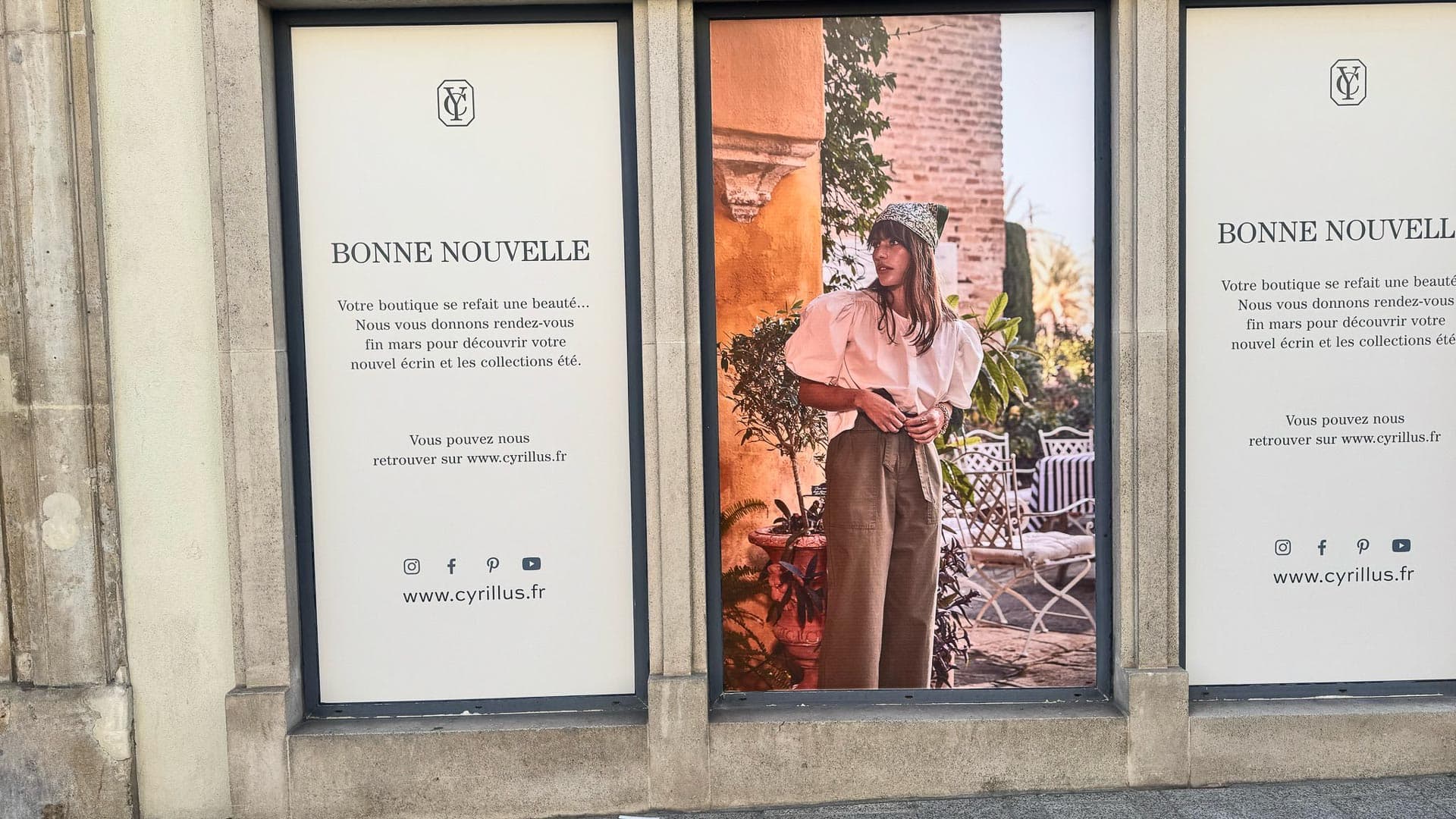 Vitrophanie de chantier et covering boutique